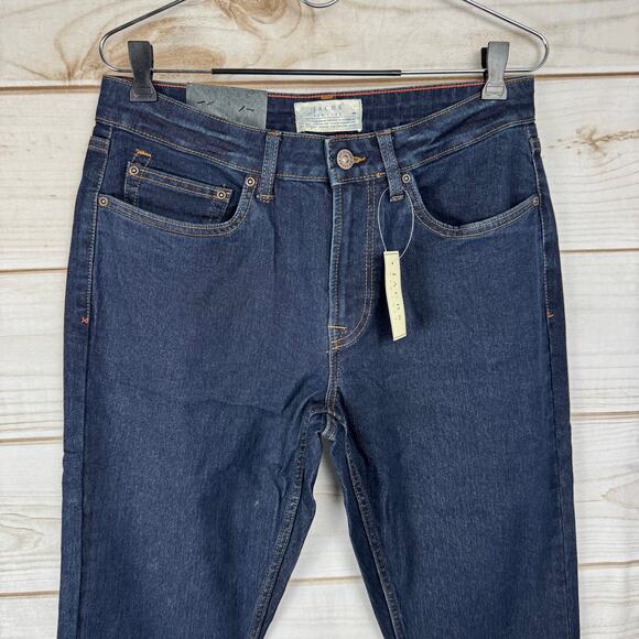 Jachs New York Dark Wash Mid Rise Straight Leg Jeans Size 31x34 - Picture 2 of 8